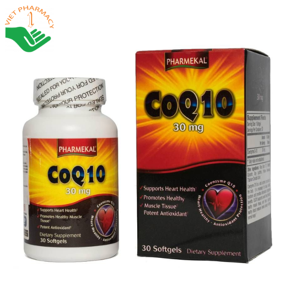 Viên uống giảm quá trình oxy hóa, hỗ trợ sức khỏe cho tim Pharmekal CoQ10 30mg 